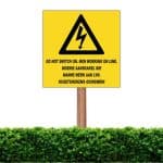 Do Not Switch On Sign
