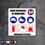 Drive According To Conditions Business Sign