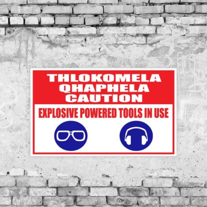 Explosive Powered Tools Sign