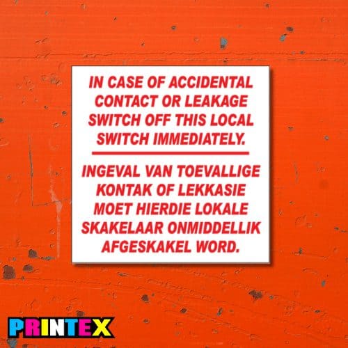 Leakage Switch Business Sign - Electrical