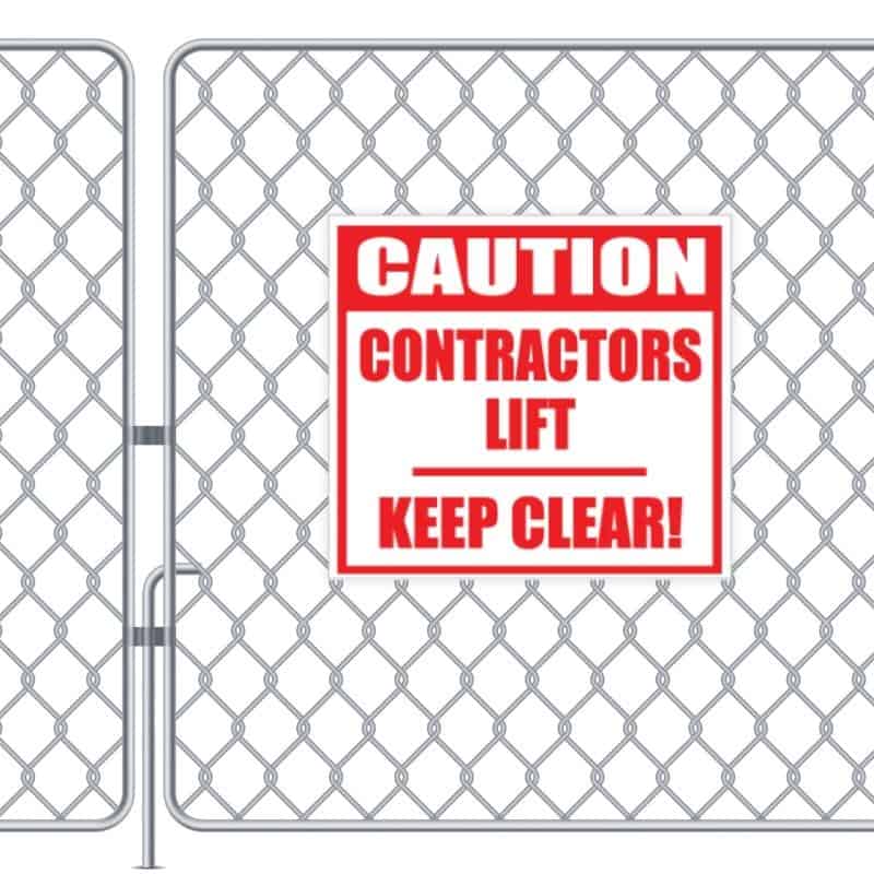 Lift Keep Clear Sign