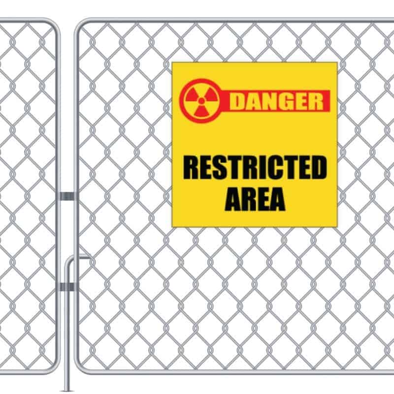 Restricted Area Business Sign
