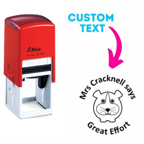 Shiny Teacher Stamps 32x32mm - Great Effort