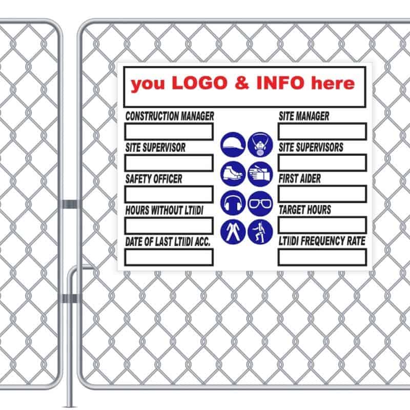 Site Information Display Sign
