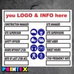 Site Information Display Sign