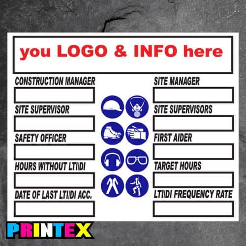 Site Information Display Sign