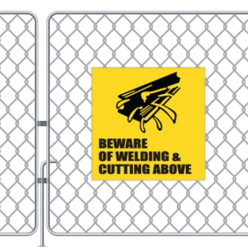 Welding Cutting Above Sign
