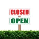 Closed _ Open Business Sign