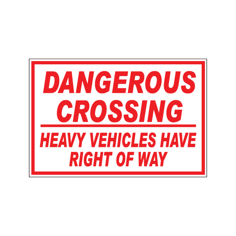 Dangerous Crossing Sign