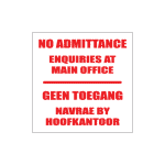 Enquiries At Main office Sign