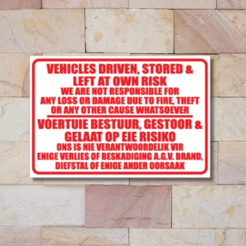 At Own Risk Sign - Image 5