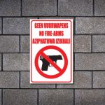 No Firearms Sign