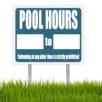 Pool Hours Sign