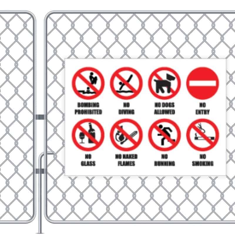 Pool Rules Info Sign