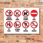 Pool Rules Info Sign