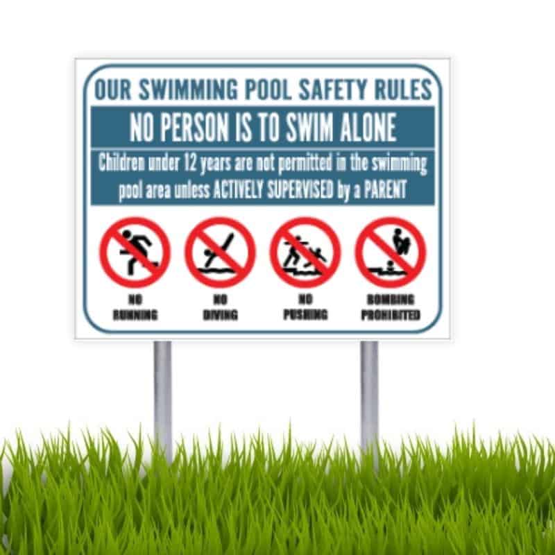 Pool Safety Rules Sign