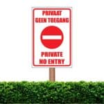 Private No Entry Sign