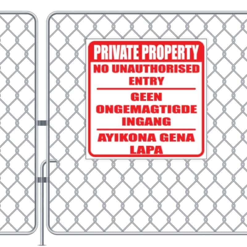 Private Property No Entry Sign - Image 3