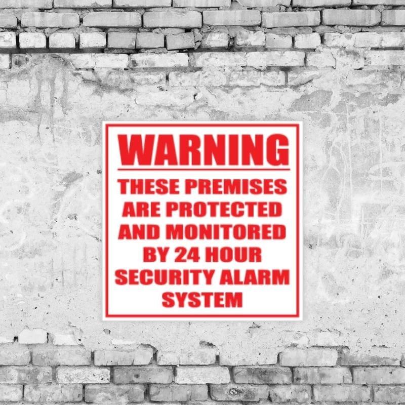 Security Alarm Sign
