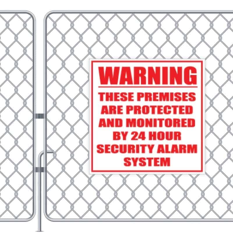Security Alarm Sign