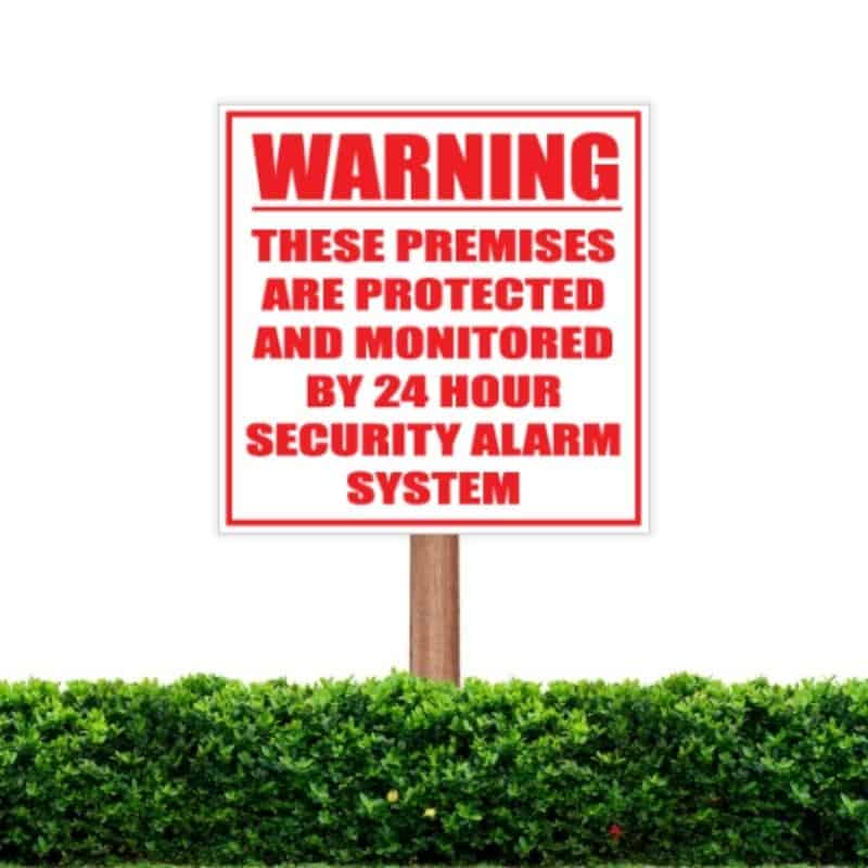Security Alarm Sign