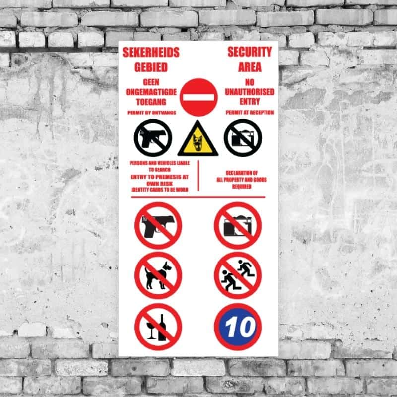 Security Area Sign