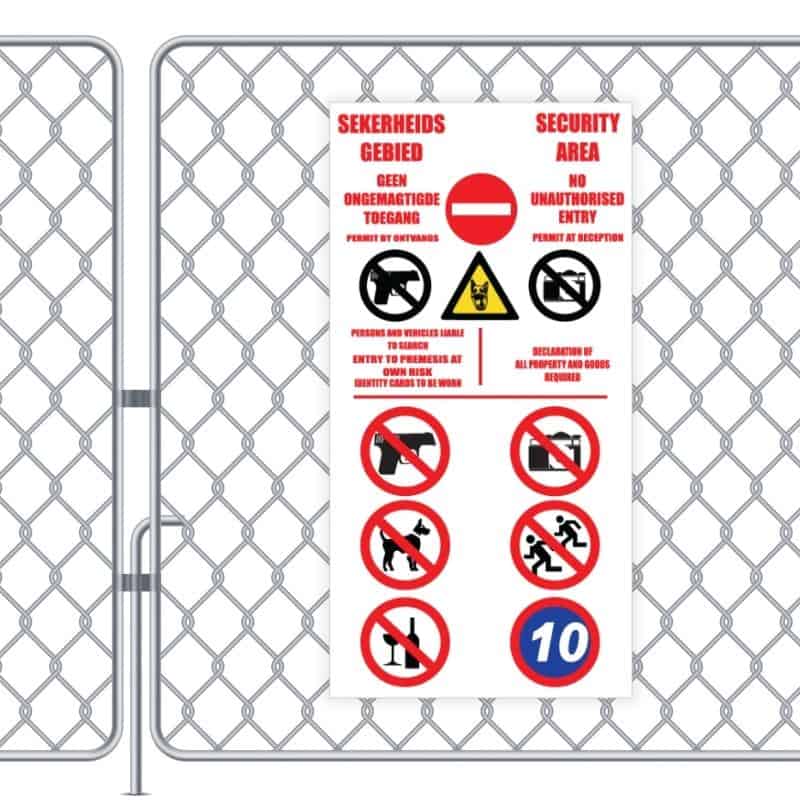Security Area Sign