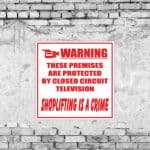 Shoplifting Crime CCTV Sign