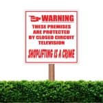Shoplifting Crime CCTV Sign