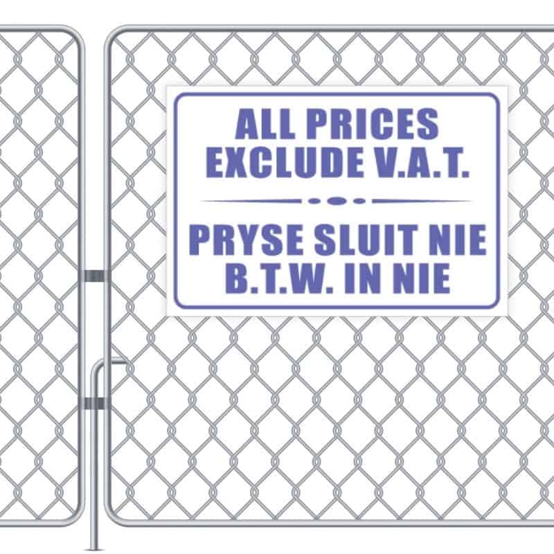 VAT Excluded Sign