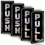Rectangular Brushed Metallic Stickers