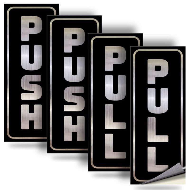 Rectangular Brushed Metallic Stickers