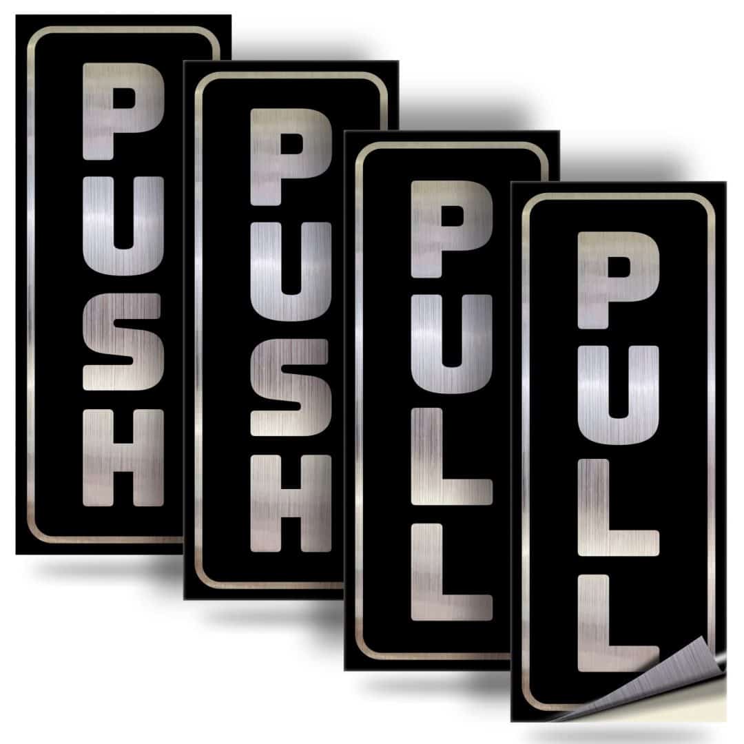 Rectangular Brushed Metallic Stickers