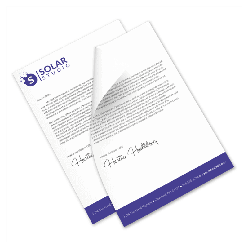 Custom printed Letterheads