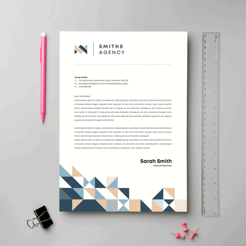 Custom printed Letterheads