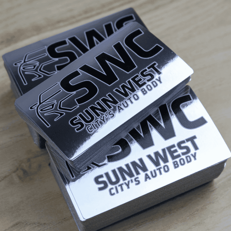 Chrome Metallic Stickers - Silver