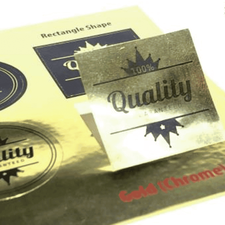 Chrome Metallic Stickers - Gold