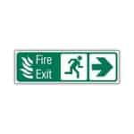Arrow Right, Running Man Right With Fire Exit Safety Sign (IN44R)