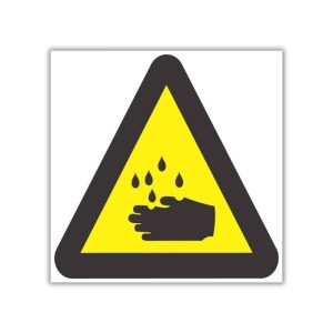 Beware Of Corrosive Hazard SABS safety sign (WW4)