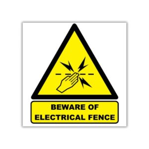 Beware Of Electrical Fence Safety Sign (WW029A)