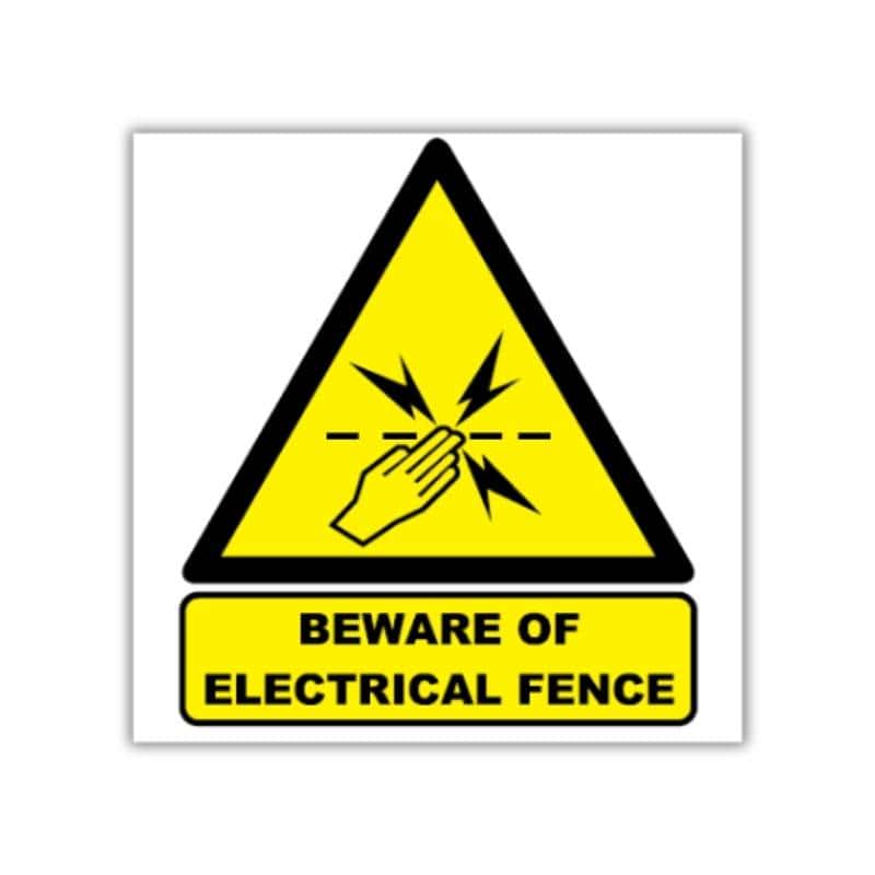 Beware Of Electrical Fence Safety Sign (WW029A)