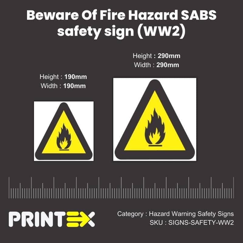 Beware Of Fire Hazard Safety Sign (WW2)