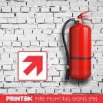 DIAGONAL RED ARROW SAFETY SIGN (FB1.1) (7)