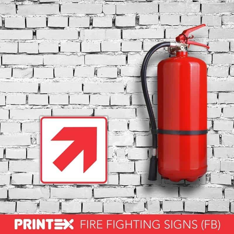 DIAGONAL RED ARROW SAFETY SIGN (FB1.1) (7)