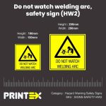 Do not watch welding arc, safety sign (HW2)