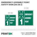 Emergency Assembly Point 1 Safety Sign (GA 26.2)