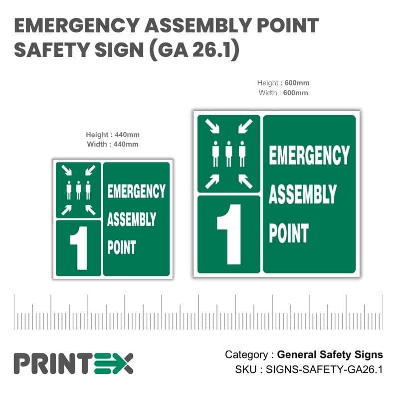 Emergency Assembly Point 1 Safety Sign (GA 26.2)