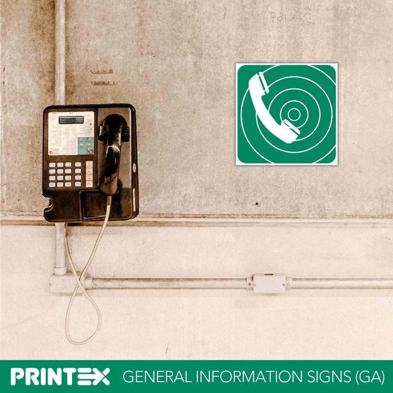 Emergency Telephone Safety Sign (GA15)