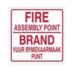 FIRE ASSEMBLY POINT - 2 LANGUAGES SAFETY SIGN (M075)