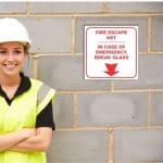 FIRE ESCAPE KEY SAFETY SIGN (FE11)